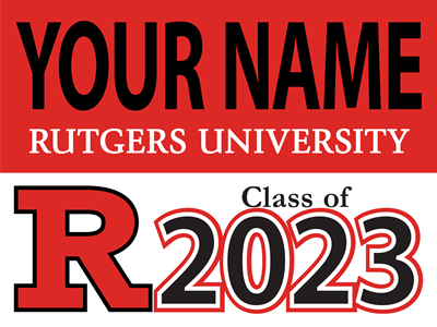 Rutgers University Class of 2023 Yard Sign